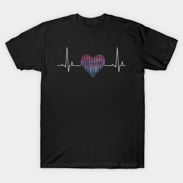 Bi heartbeat T-Shirt by Becky-Marie